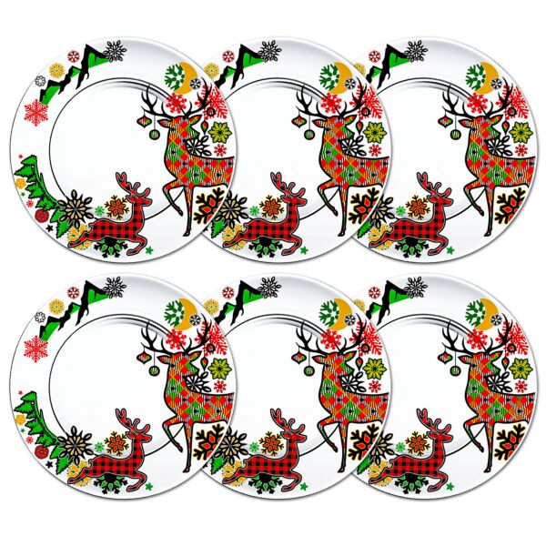 Scandinavia Glass Dessert Plate Set of 6