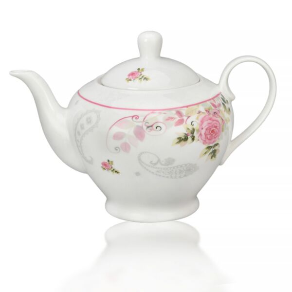 English Rose Porcelain Teapot 40 oz. 