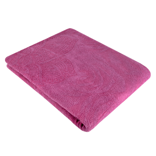 Peony Jacquard Cotton Terry Throw Blanket