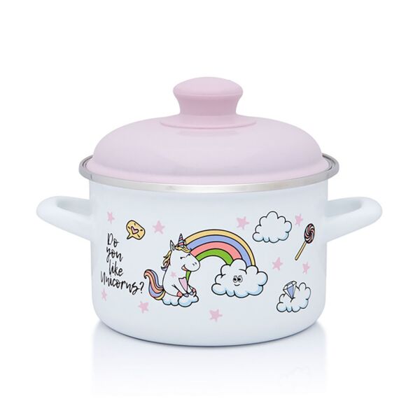Little Unicorn Enamel Cooking Pot with Lid