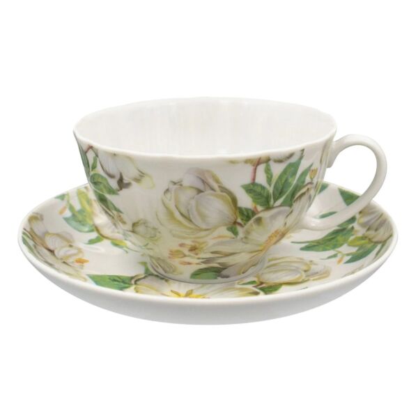 Whisper of Petals Porcelain Tea Cup and Saucer