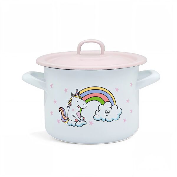 Little Unicorn Enamel Cooking Pot with Lid