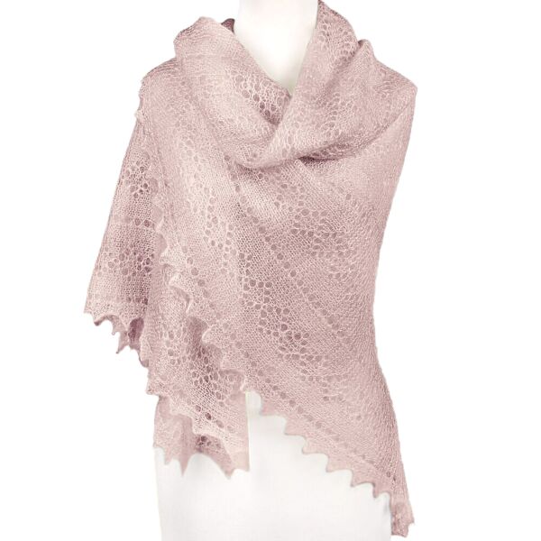 Dusty Pink Orenburg Goat Down Shawl