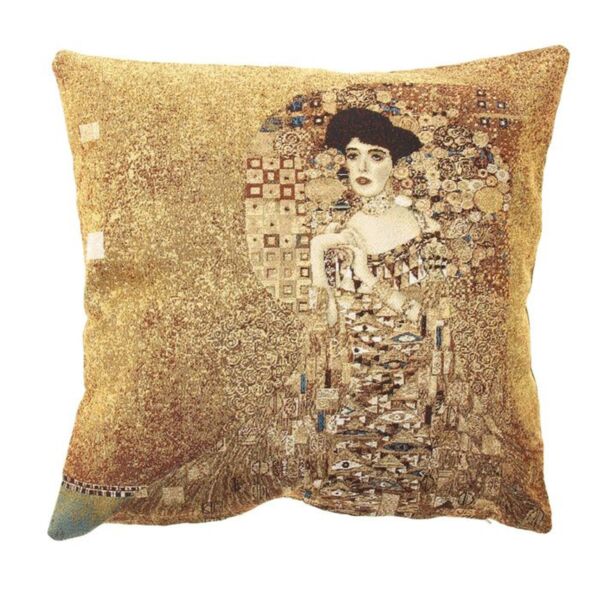 Gustav Klimt Gold Tapestry Pillow Adele
