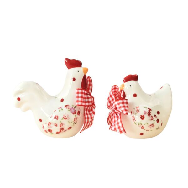 Polka Dot Chicken Ceramic Salt and Pepper Shaker