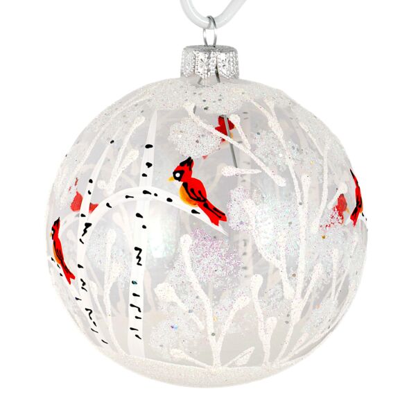Frosted Forest Hand-Painted 360° Glass Christmas Ornament | Gift-Boxed