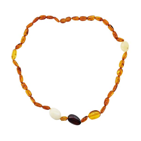 Multicolor Amber Beaded Short Necklace