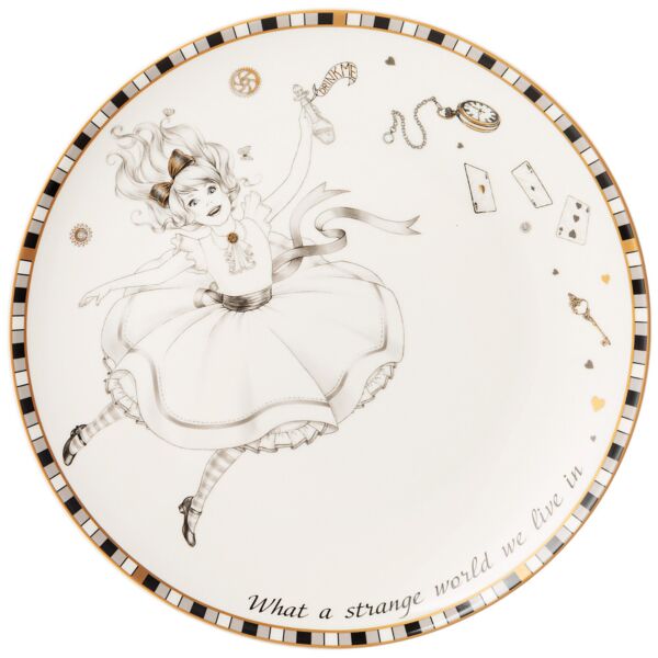 Alice in Wonderland Porcelain Dessert Plate