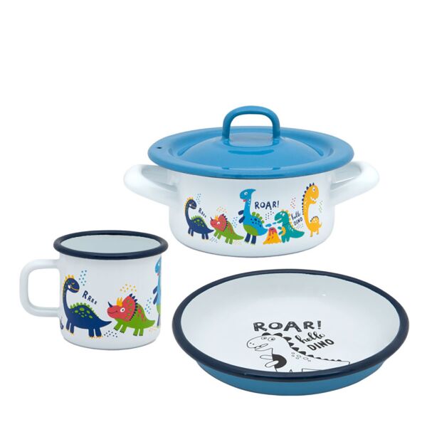 Little Dino Kids Enamel Set of 3