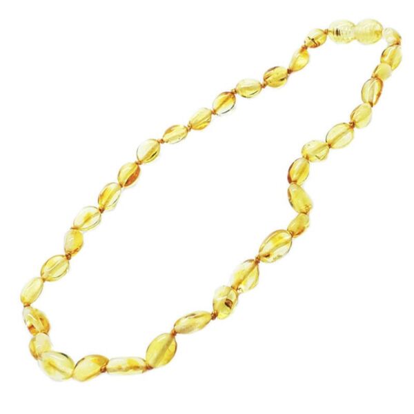 Citrine Amber Beaded Short Necklace 