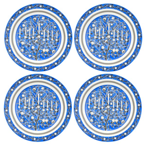 Hanukkah Porcelain Dessert Plate Set of 4