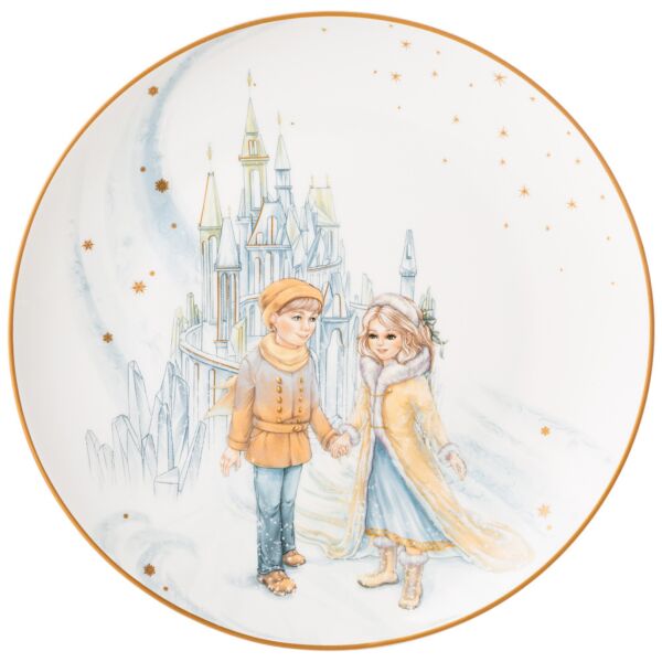 The Snow Queen Kai and Gerda Porcelain Dessert Plate