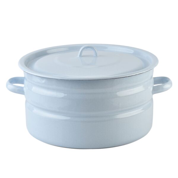 Granite Light Blue Enamel Stockpot with Enamel Lid