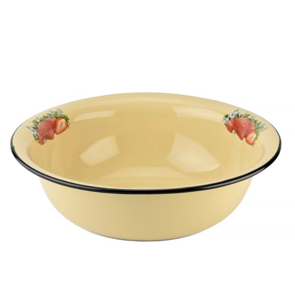 Strawberry and Cream Enamel Basin 9.5-qt