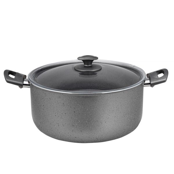 FRED Granite Non-Stick Deep Stock Pot with Glass Lid
