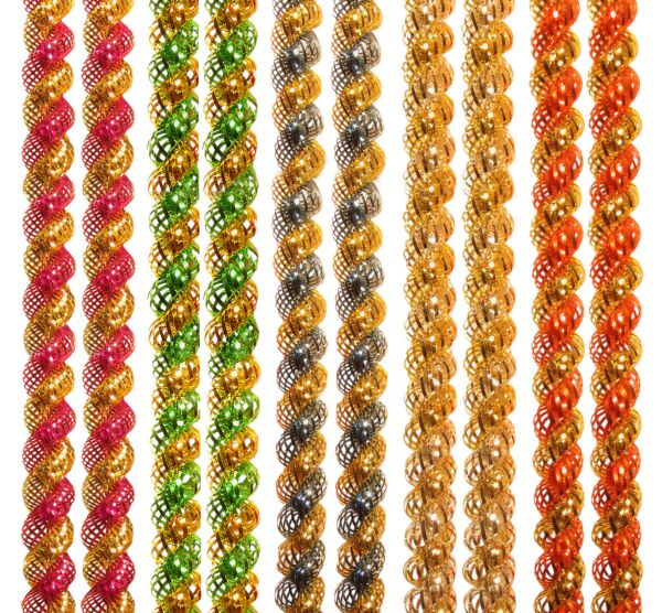 Tinsel Christmas Garland Set of 10