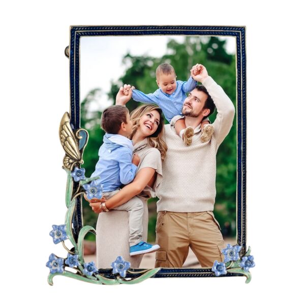 Forget-Me-Not Rhinestone Enamel Picture Frame