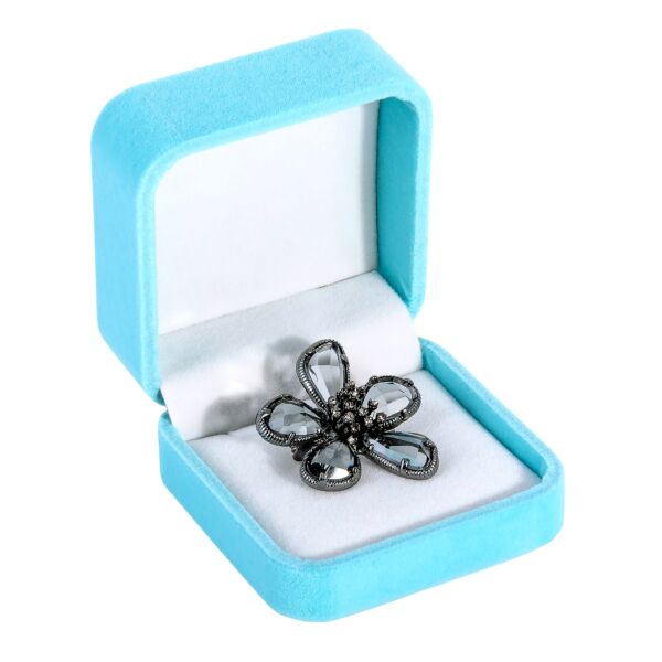 Moonflower Vintage Rhinestone Brooch in Gift Box