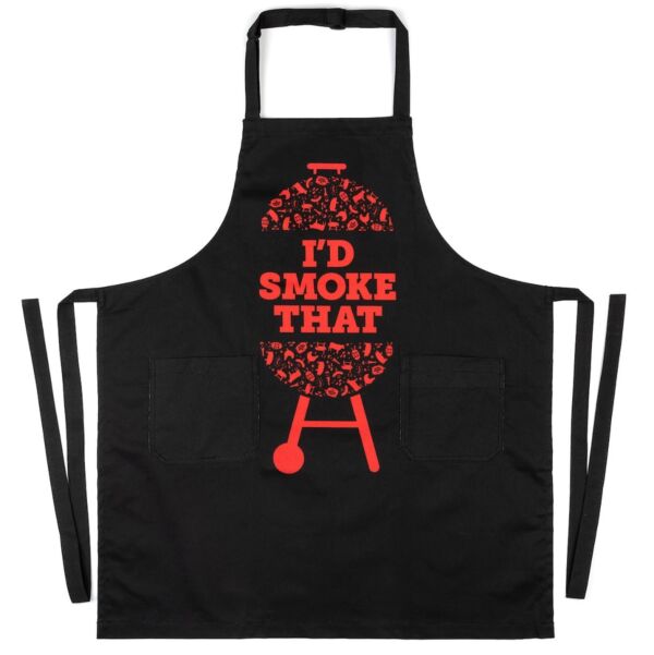 Cotton Apron with Pockets I&#039;d Smoke That 