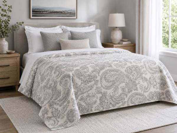 Romance Bedspread in Gray