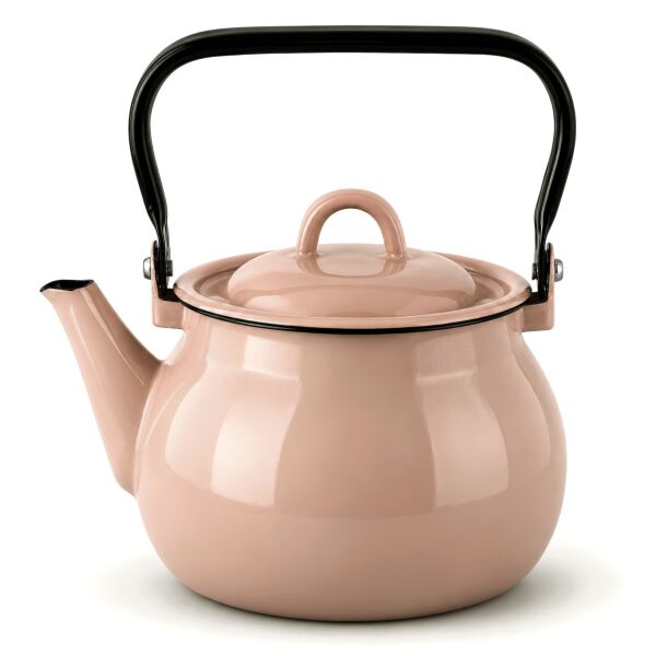 Taupe Vintage Enamel Kettle 2.7 qt