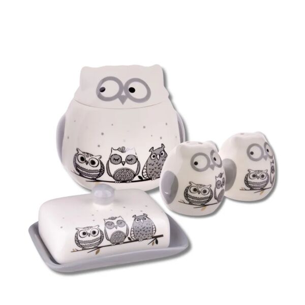 Owls Ceramic Kitchen Set 