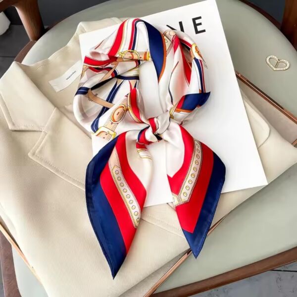 Silk Feeling Neckerchief Red Equestrian