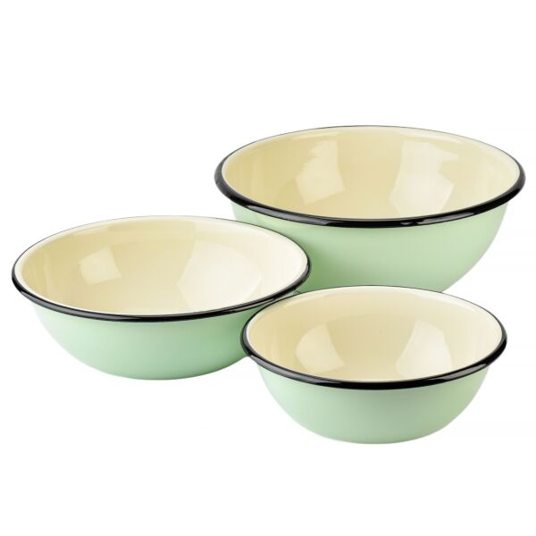 Mint Сoolness Enamel Bowl Set of 3