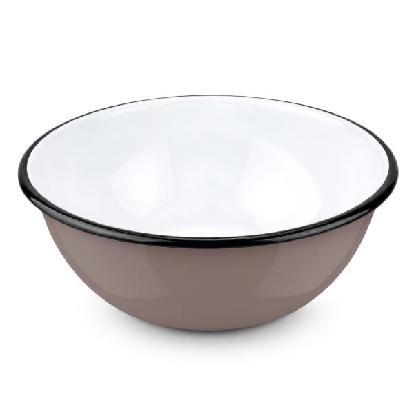 Taupe Vintage Enamel Bowl