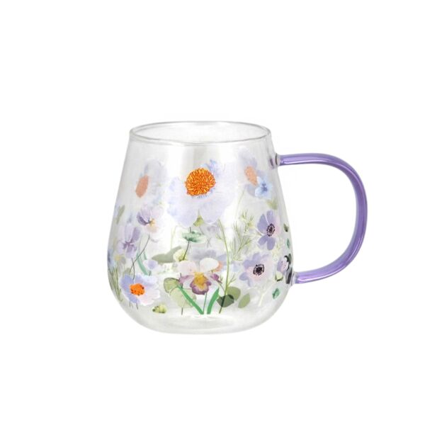 Chamomile Heat Resistant Glass Mug
