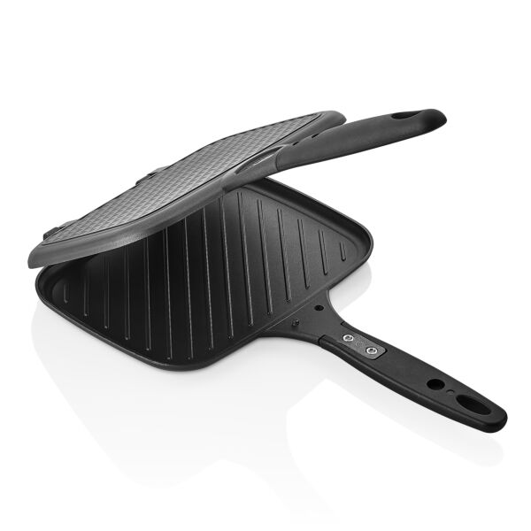 WILMA BLACK Granite Non-Stick Panini Double Grill Pan