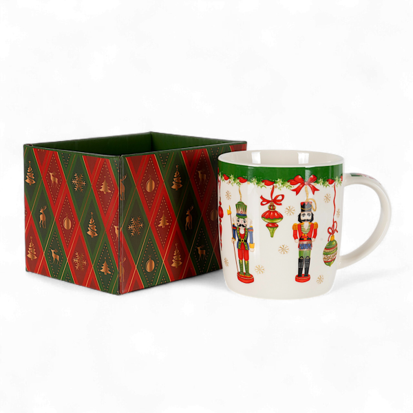 Festive Nutcracker Porcelain Mug in a Gift Box