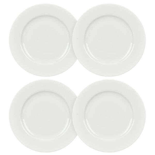 STPGoods Basic Line Bone China Dessert Plate Set of 4