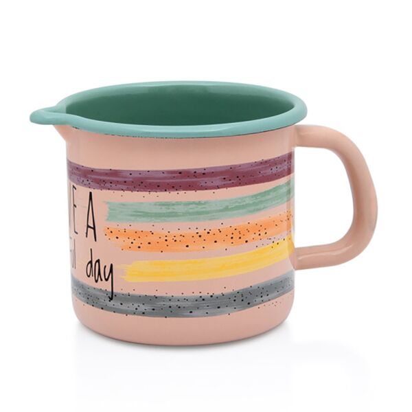 Have a Beautiful Day Enamel Mug with Pouring Spout