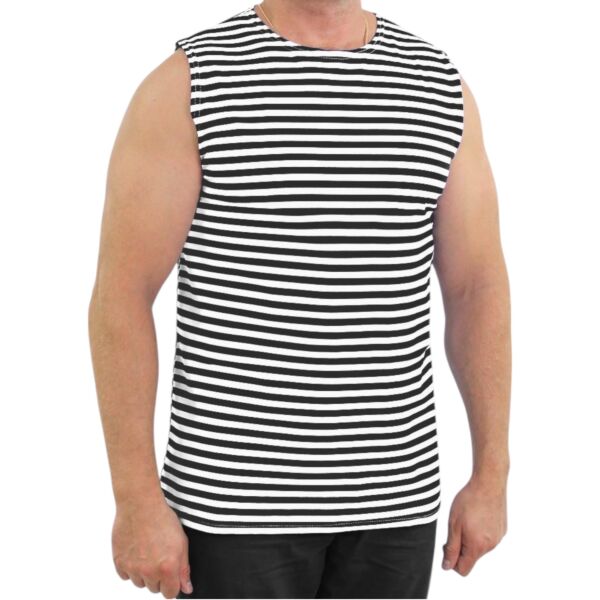 Black Stripe Telnyashka Sleeveless Shirt
