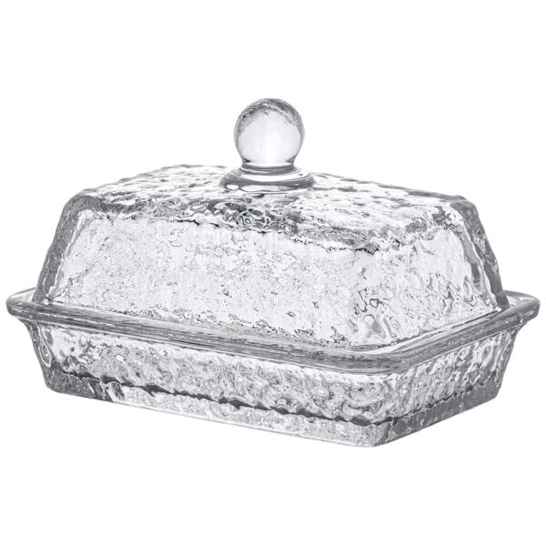 Glass Butter Dish Frost
