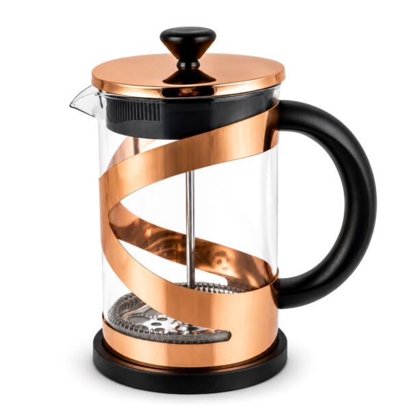 Glass French Press for Tea and Coffee Rose Gold