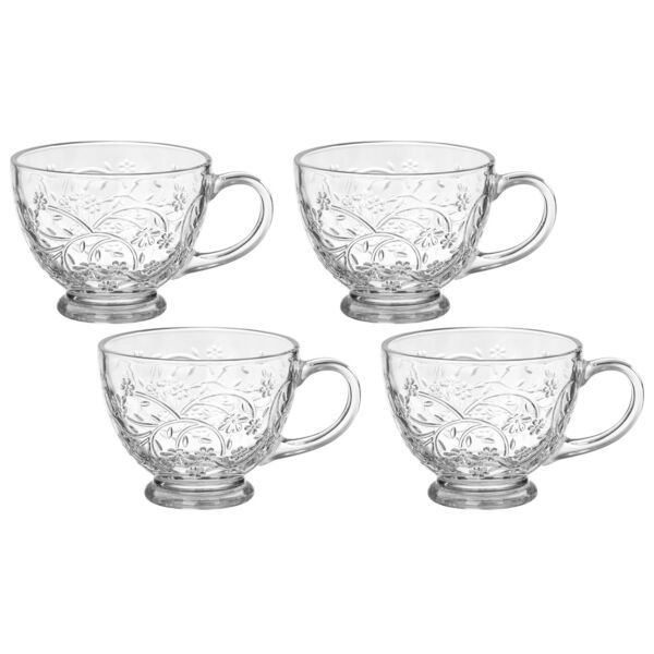 Blossom Glass Mug Set of 4