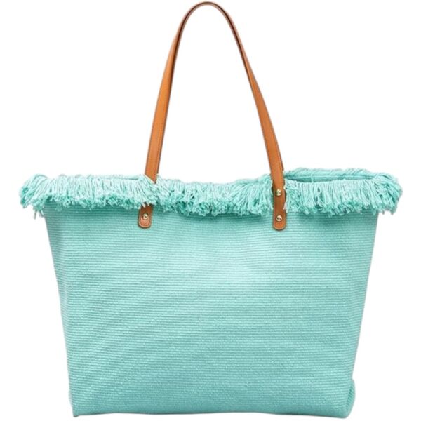 Tiffany-Blue Canvas Beach Bag