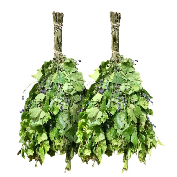 Birch and Lavender Aroma Spa Sauna Massage Whisk Venik Set of 2