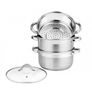 Stainless Steel Dumpling Steamer 2 Tier