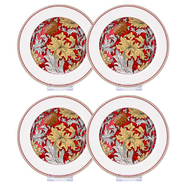 Morris Garden Bordeaux Dessert Plate Set of 4 