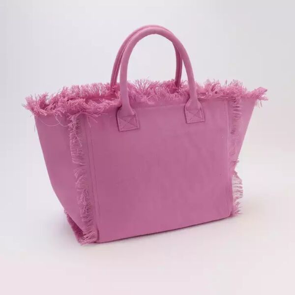 Large Canvas Summer Handbag in Pink