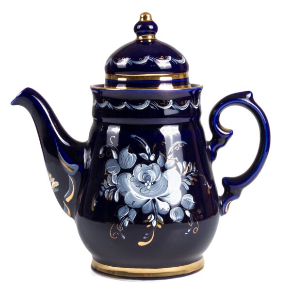Enchantress Gold Plated Teapot. Gzhel
