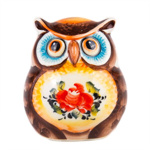 Curious Owl Handmade Majolica Ceramic Figurine