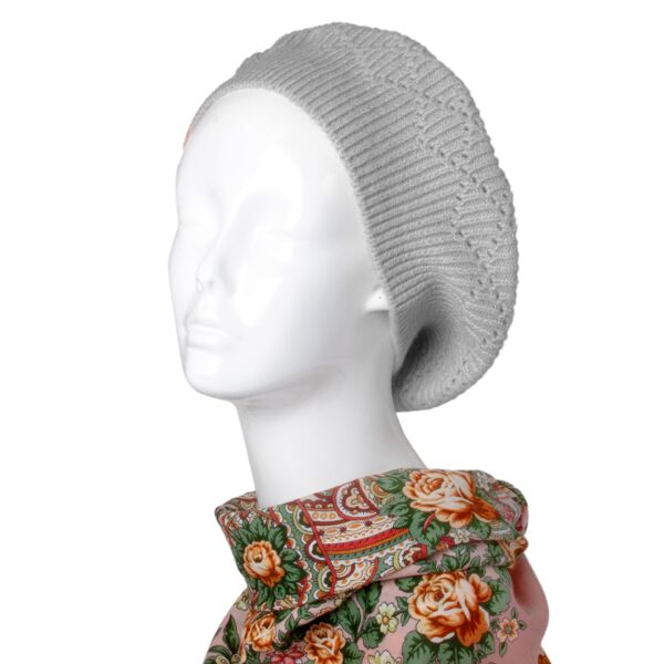 Knitted Beret (color Grey)