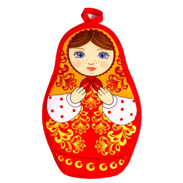 Khokhloma Patterns Nesting Doll Potholder