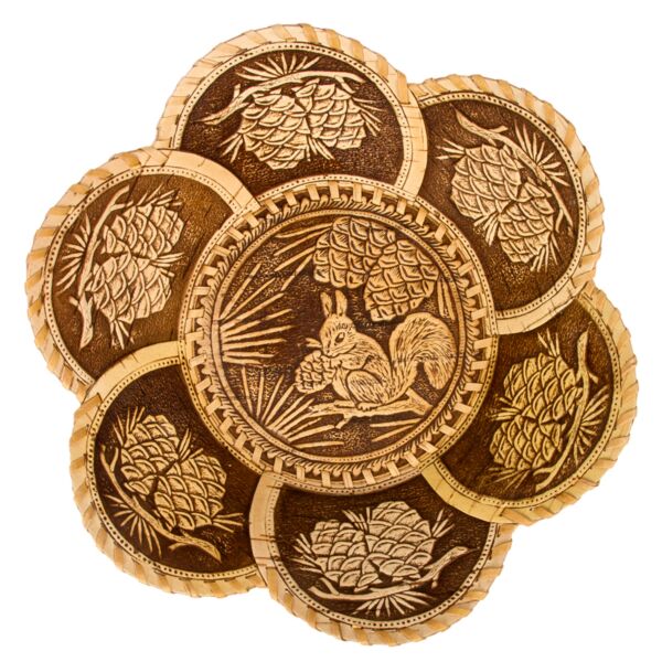 Squirrel Birch Bark Plate