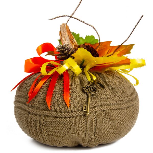 Lucky Horseshoe Handmade Rustic Green Textile Pumpkin 