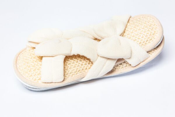 Sisal Bow Tie Bath Slippers